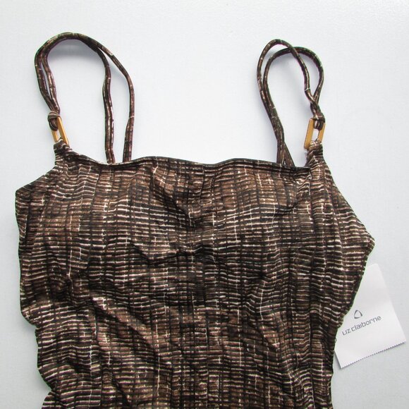 LIZ CLAIBORNE Animal-Like Geo Print One Piece Swimsuit - NEW - Picture 3 of 8